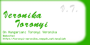 veronika toronyi business card